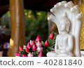 buddha white Stone carving 40281840