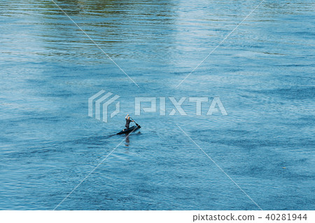 Polotsk, Belarus. People Training On Kayak In River, Training Polotsk, Belarus. People Training On Kayak In River, Training 40281944