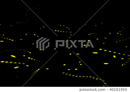 Firefly, lightning bugs on black background 40281950