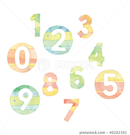 Illustration of numbers Illustration of numbers 40282381