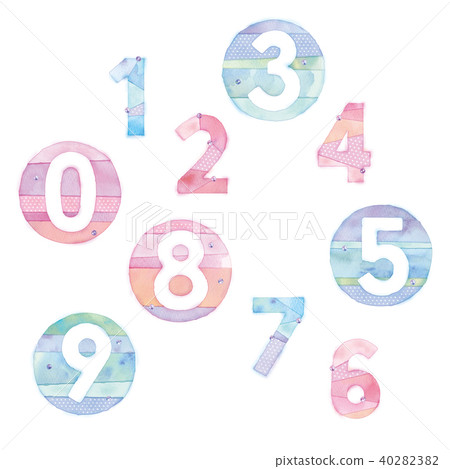 Illustration of numbers Illustration of numbers 40282382