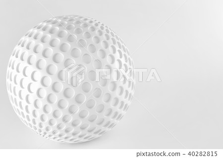 White sphere on white background. 3d render 40282815