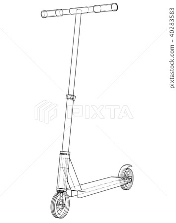 Kick scooter outline. Vector 40283583