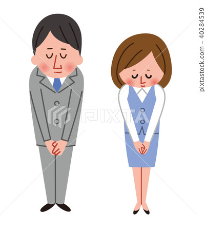 Thanks apology bow - Stock Illustration [40284539] - PIXTA