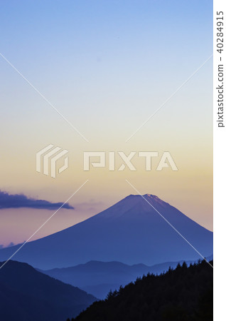 富士山和日落天空 富士山和日落天空 40284915