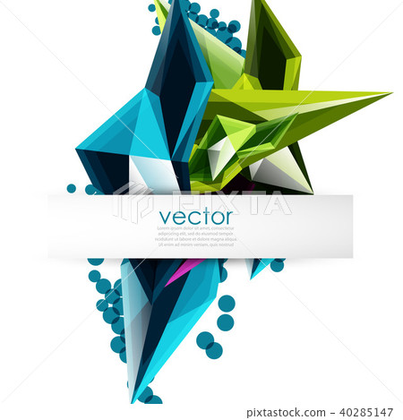 Colorful blooming crystals vector abstract background 40285147
