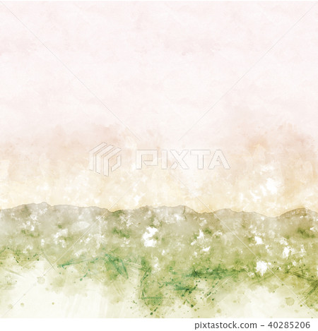 Mountain hill on watercolor painting background. Mountain hill on watercolor painting background. 40285206