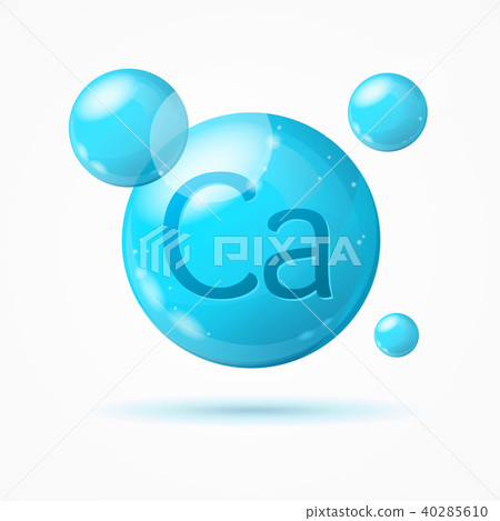Realistic Detailed 3d Calcium Background Card. Vector 40285610