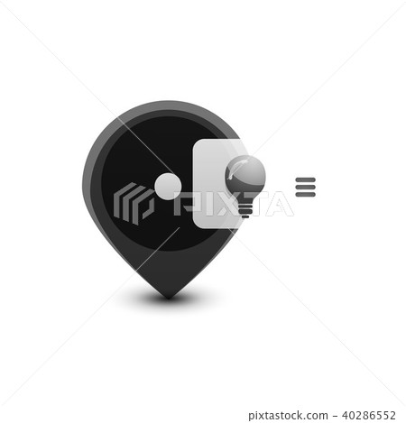 Light bulb, new idea concept web button 40286552