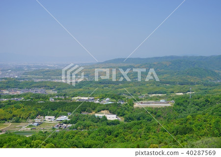 鳥瞰圖，從5月的Wakasasan峰會（北部，Kizugawa市的方向）查看10 40287569