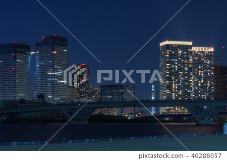 東京灣區，夜景 40288057