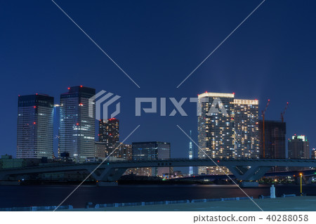 東京灣區，夜景 40288058