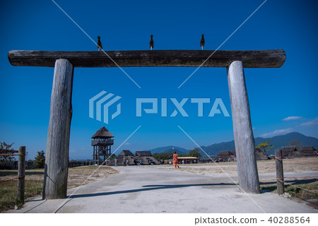 Yoshinogari廢墟鳥的Yoshinogari歷史公園南Uchiguchi入口 40288564