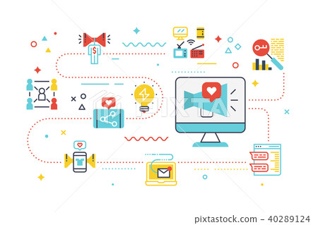 Social Media Marketing Illustration 40289124