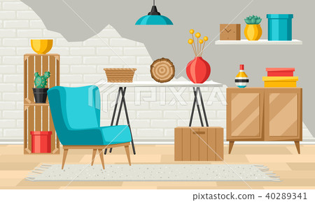 Interior living room. Furniture and home decor. Interior living room. Furniture and home decor. 40289341
