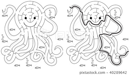 Easy octopus maze 40289642