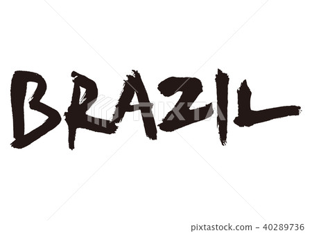 brazil brush lettering 40289736