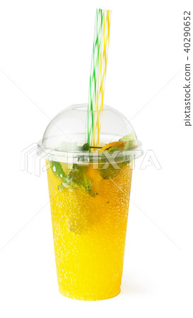 Lemonade in plastic glass, cooling fruit drink Lemonade in plastic glass, cooling fruit drink 40290652