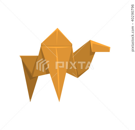 Camel origami paper animal vector Illustration on a white background Camel origami paper animal vector Illustration on a white background 40290796