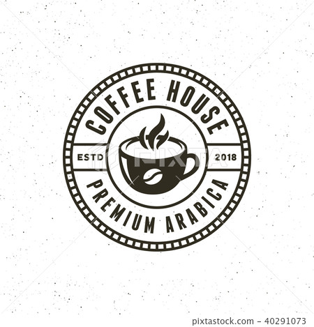 modern vintage coffee shop label. vector illustration 40291073
