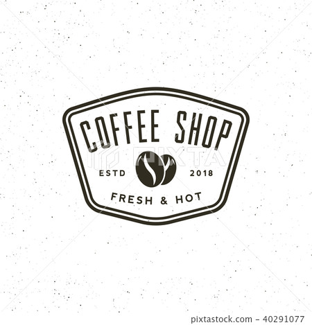 modern vintage coffee shop label. vector illustration modern vintage coffee shop label. vector illustration 40291077