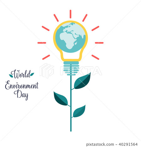 Poster for World Environment Day with globe plant Poster for World Environment Day with globe plant 40291564