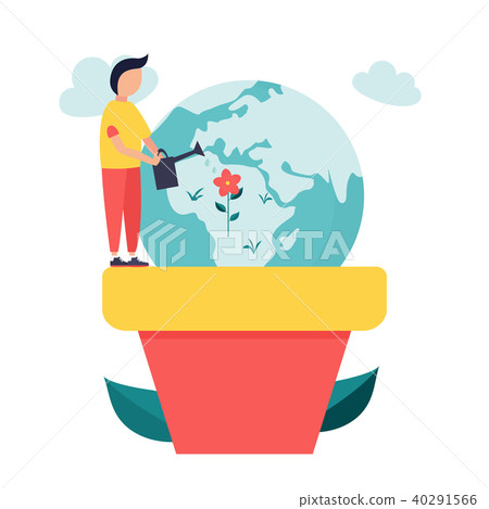 Poster for World Environment Day with globe 40291566
