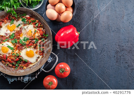 Shakshuka in a frying pan Shakshuka in a frying pan 40291776