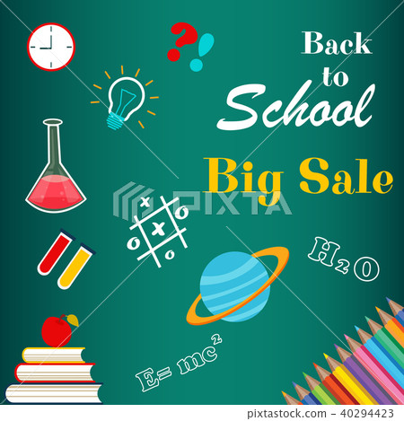 Back to school sale background. 40294423