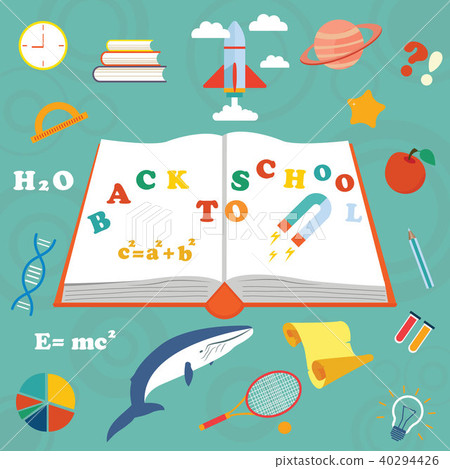 Back to school background with elements 40294426