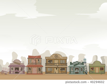 Old West Ghost Town Background Illustration 40294602