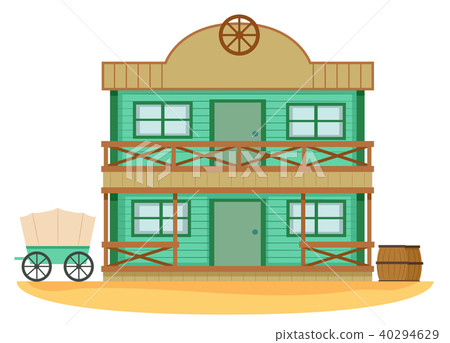 Old West Bank Illustration Stock Illustration 40294629 Pixta