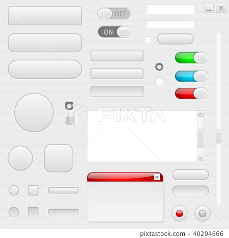 Web interface buttons. Set of 3d icons Web interface buttons. Set of 3d icons 40294666