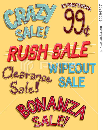 Sale Labels Elements Illustration Sale Labels Elements Illustration 40294707