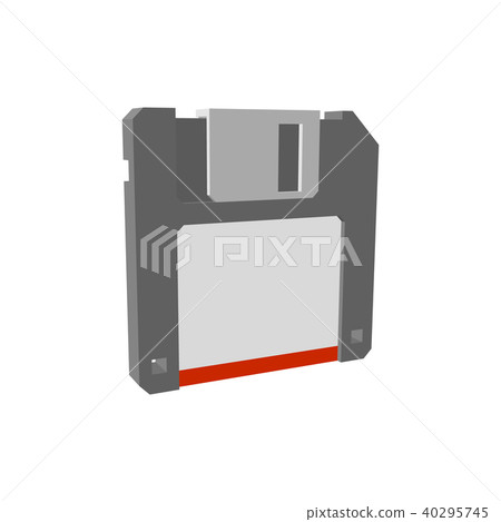 Floppy diskette icon. Isolated on white background Floppy diskette icon. Isolated on white background 40295745