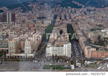 genoa town aerial view genoa town aerial view 40295787