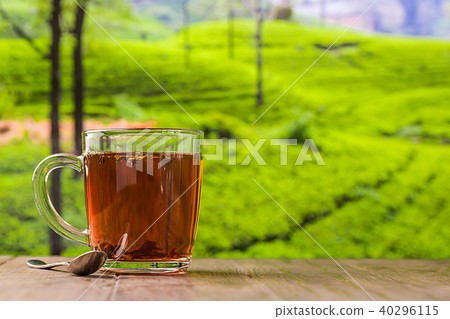 Tea in a glass cup Tea in a glass cup 40296115