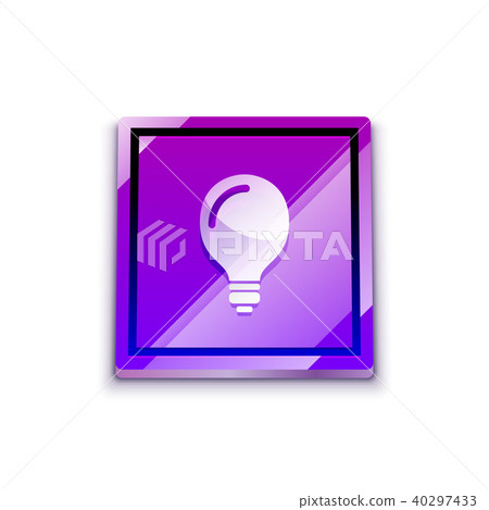 Light bulb, new idea concept web button Light bulb, new idea concept web button 40297433