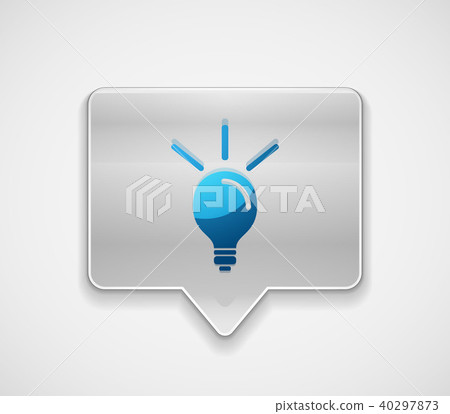 Light bulb, new idea concept web button 40297873
