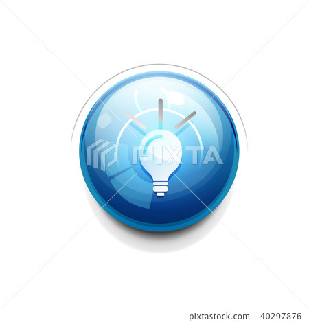 Light bulb, new idea concept web button Light bulb, new idea concept web button 40297876
