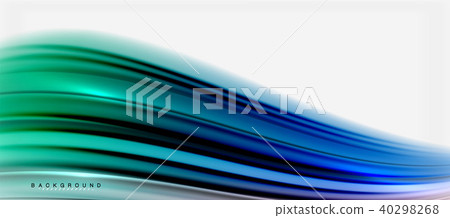 Blurred fluid colors background, abstract waves lines, vector illustration 40298268