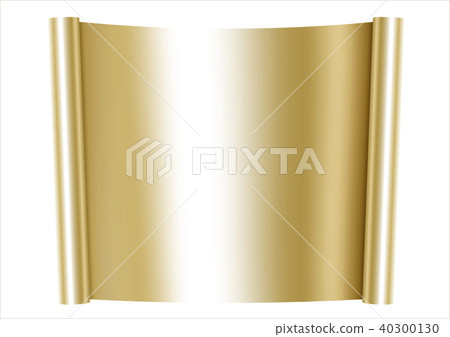 Golden decorative scroll banner Golden decorative scroll banner 40300130