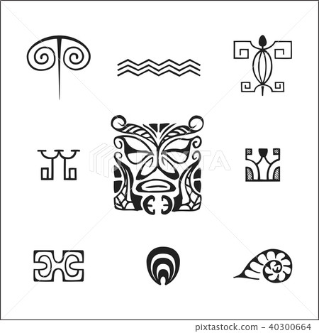 polynesian tattoo indigenous primitive art. polynesian tattoo indigenous primitive art. 40300664