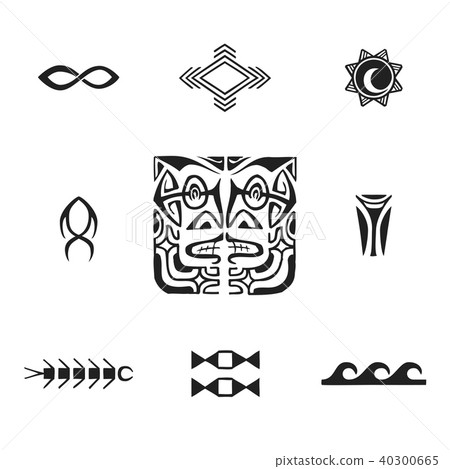 polynesian tattoo indigenous primitive art. 40300665