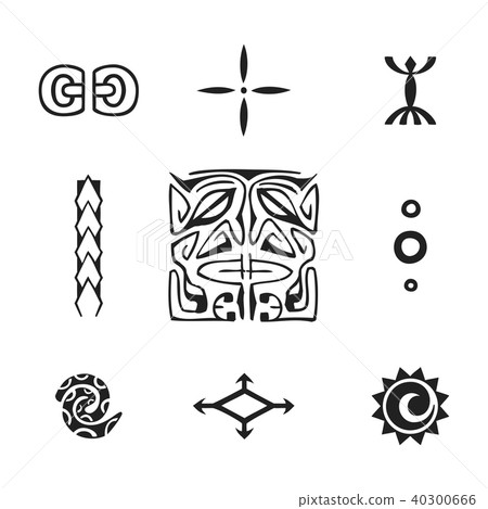 polynesian tattoo indigenous primitive art. polynesian tattoo indigenous primitive art. 40300666