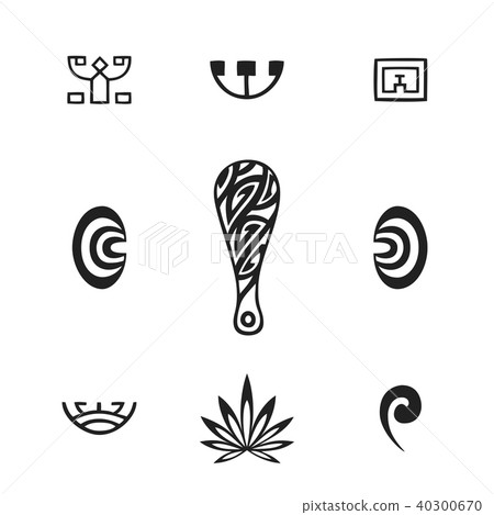 Polynesian Tattoo Indigenous Primitive Art Stock Vector  Illustration of  emblem design 116118742