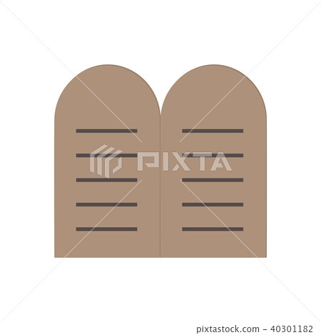 Tablets of the Law icon in flat design Tablets of the Law icon in flat design 40301182
