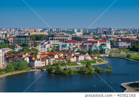 View on Trinity suburb old historic centre, Minsk. 40302168