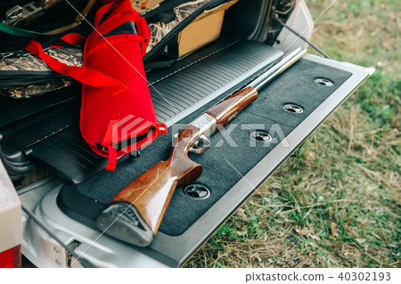Hunters ammunition shotgun accessories open car 40302193