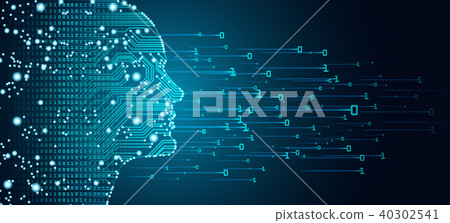 Big data and artificial intelligence concept. - Stock Illustration ...
